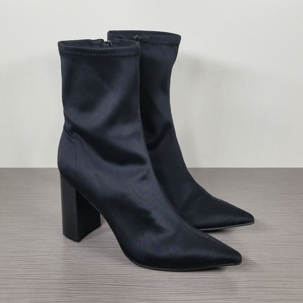 Jeffrey Campbell Siren Bootie, Black Neoprene, Womens Size 6 M
